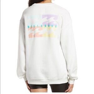 Billabong Multi Color Waves Pullover Sweatshirt Size Medium